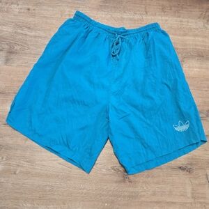 Vintage Adidas Men's Teal Swim Shorts Size Large